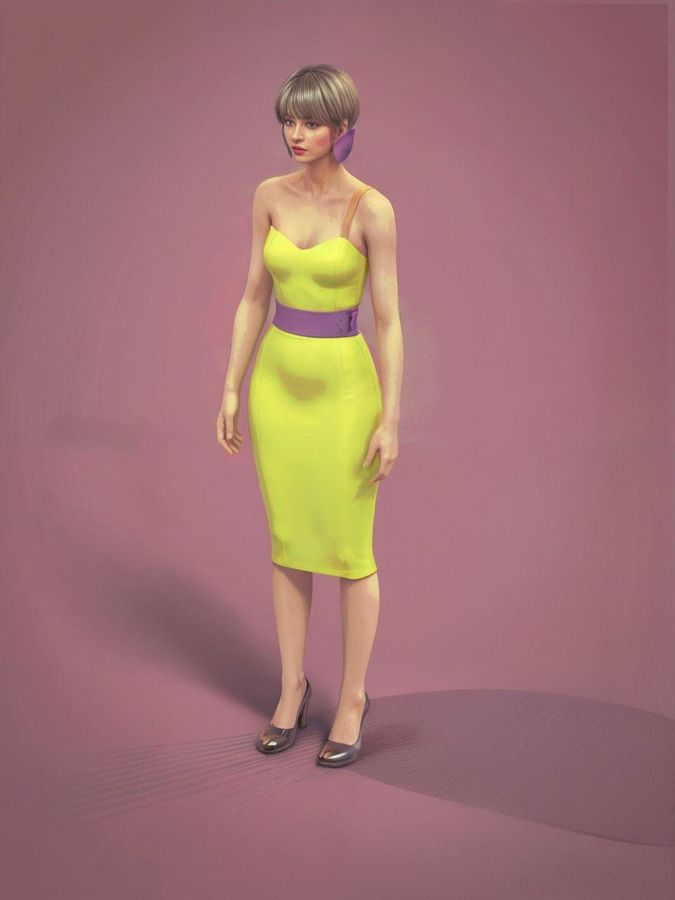 Clo 3D rendered layered outfit