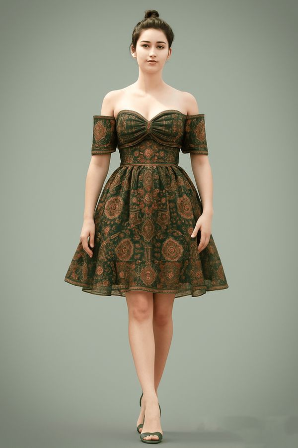 Clo 3D rendered evening gown