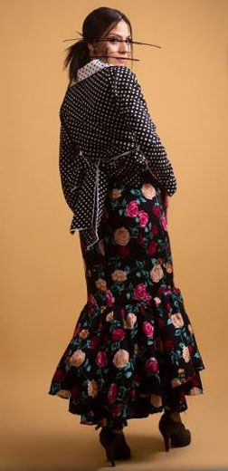 Modenco — Polka-dot tailored jacket with Spanish flamenco skirt