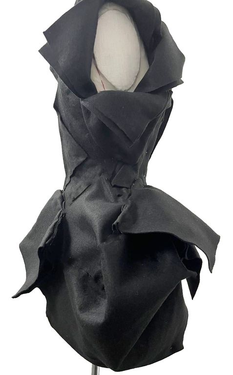 Close detail of folded fabric petals