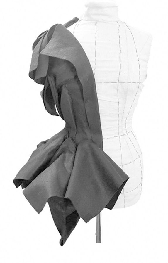 Draping tryout close detail